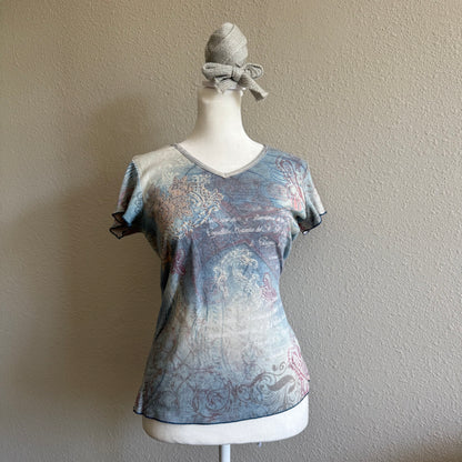 boho paisley print top