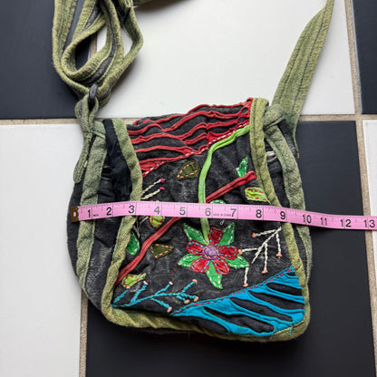 Flower whimsy crossbody bag