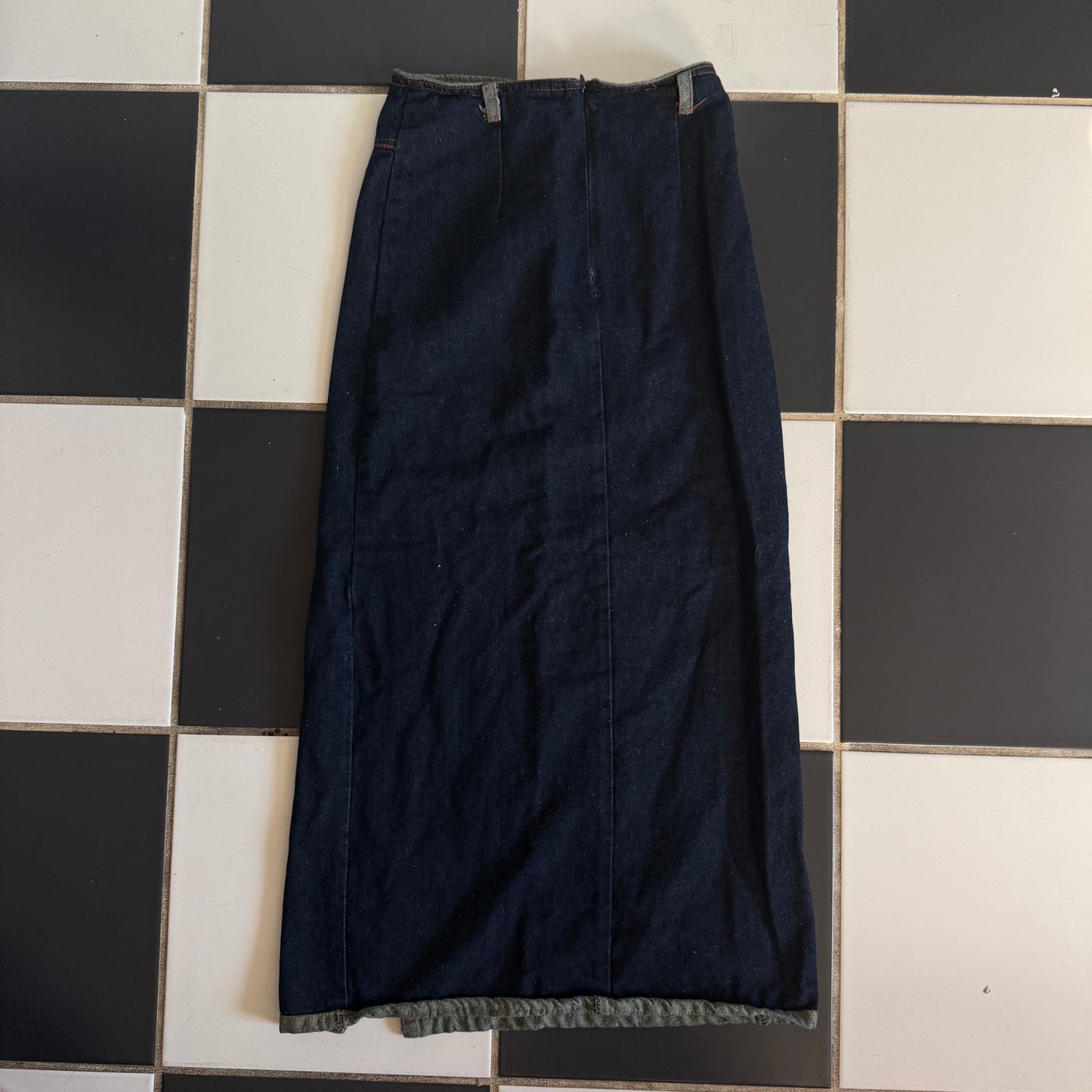 Cottage denim flower maxi