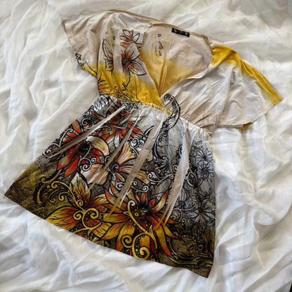 Summer boho babydoll top