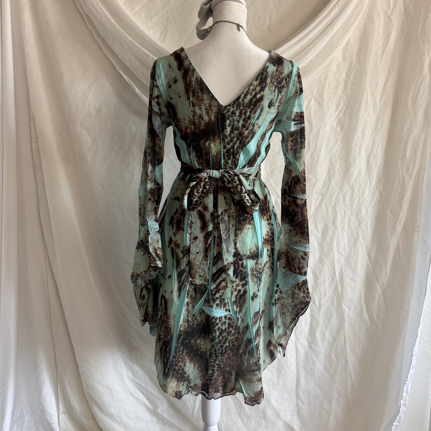 Caribbean Queen leopard butterfly dress