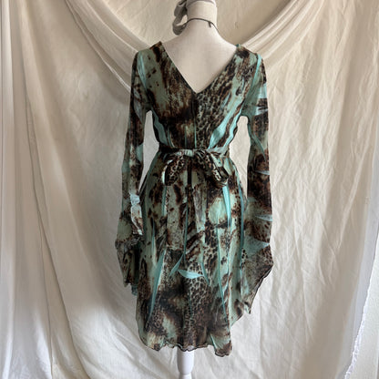 Caribbean Queen leopard butterfly dress