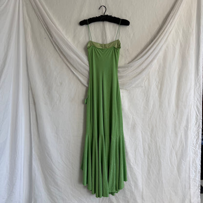 2000s Glitter Tinkerbell green fairy dress