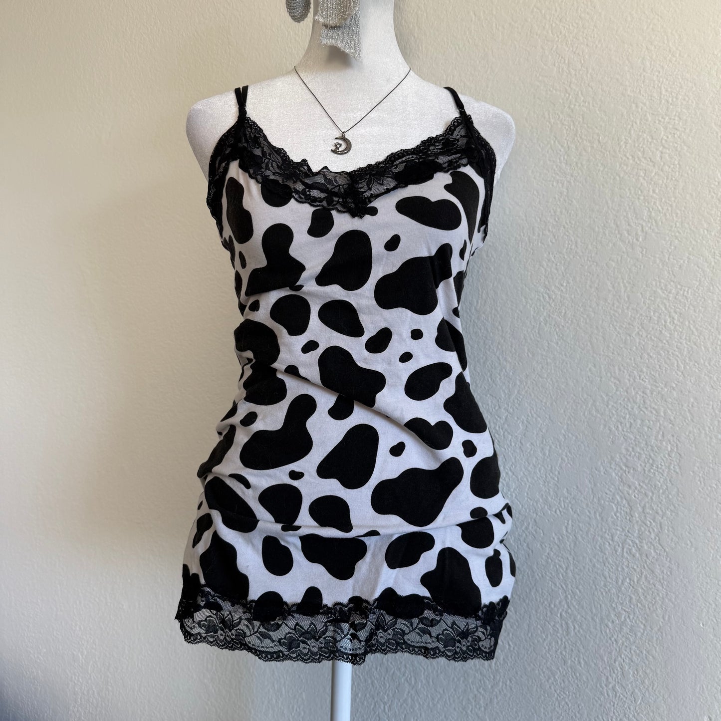 Cow print tank top
