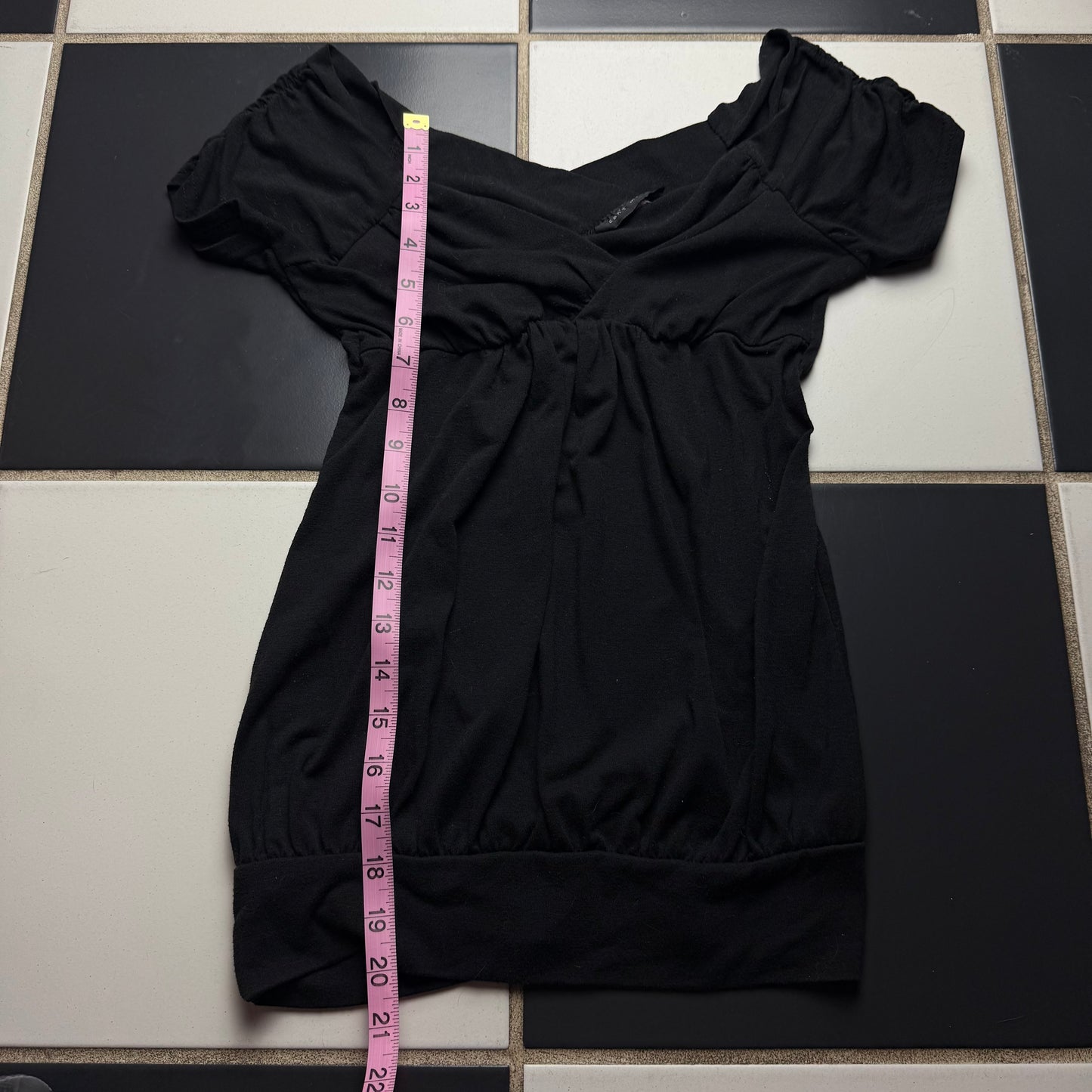 Black babydoll top