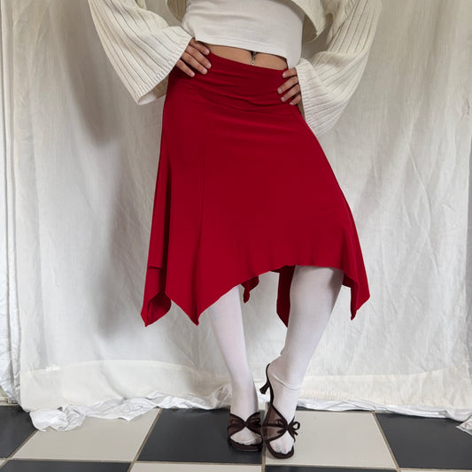 Red fairy flowy skirt