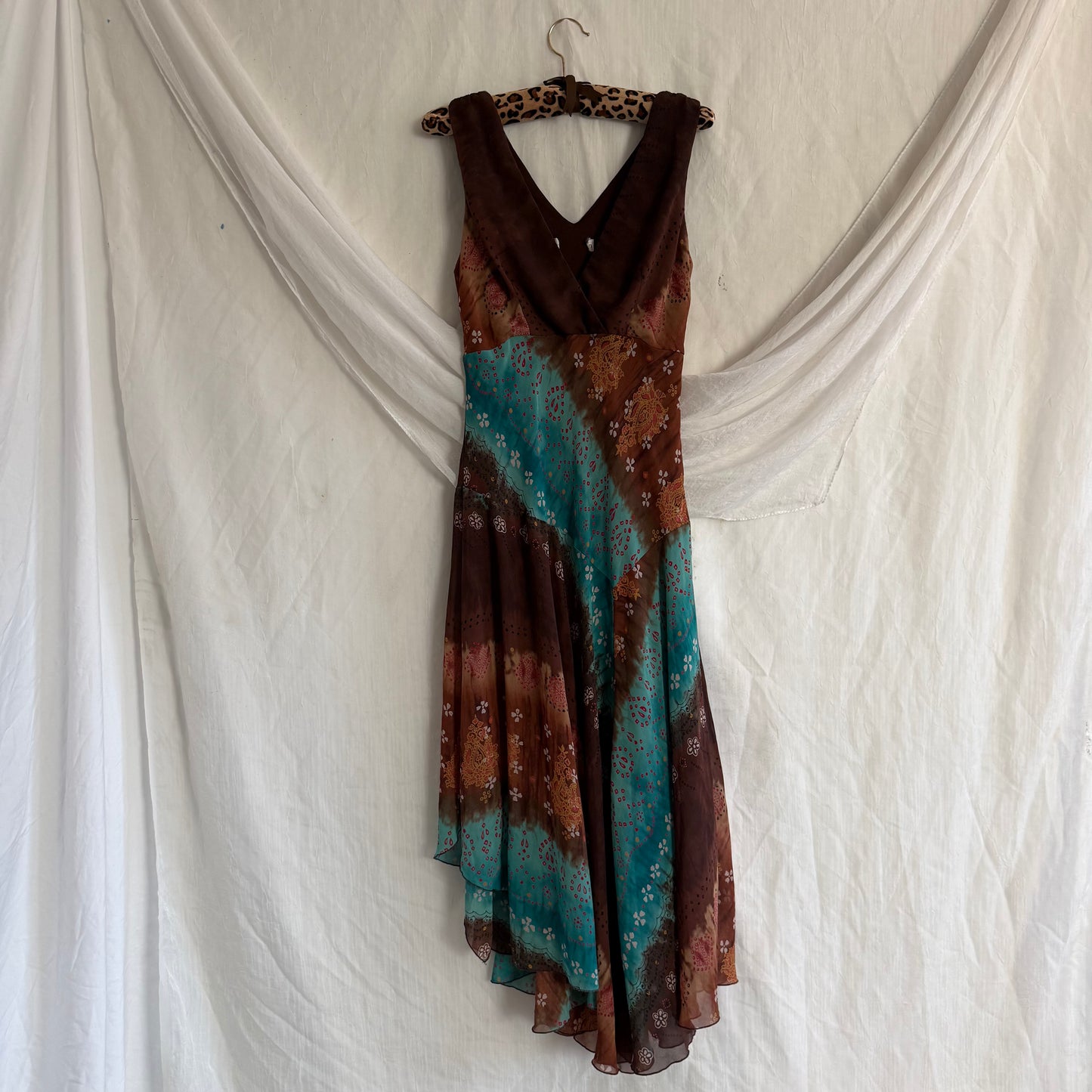 2000s fairy asymmetrical flower dress