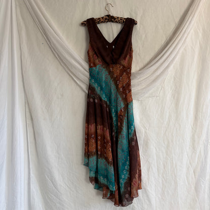 2000s fairy asymmetrical flower dress
