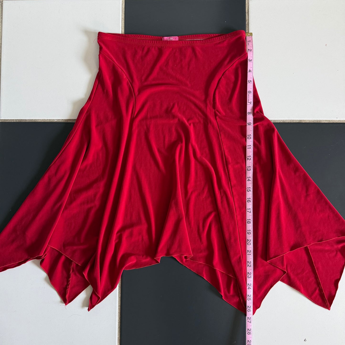 Red fairy flowy skirt