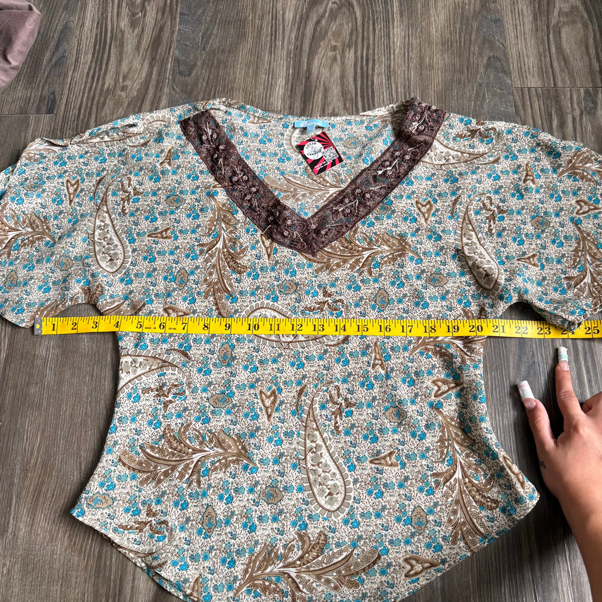 Forever paisley flared top