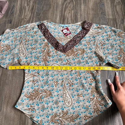 Forever paisley flared top