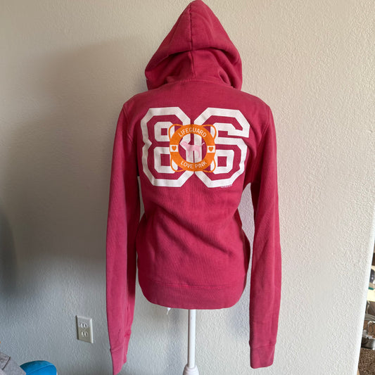 Pink zip up hoodie