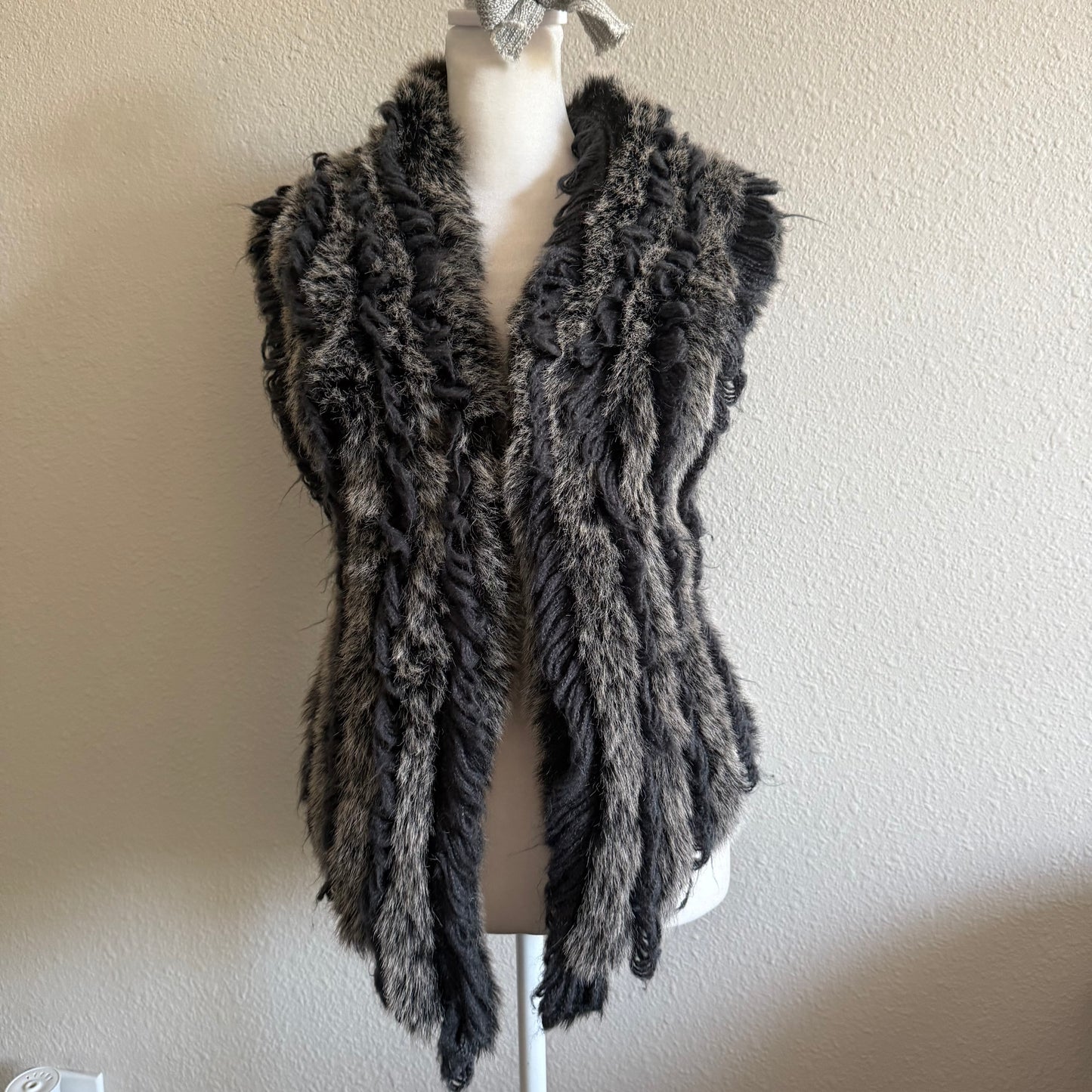 Fur grunge vest