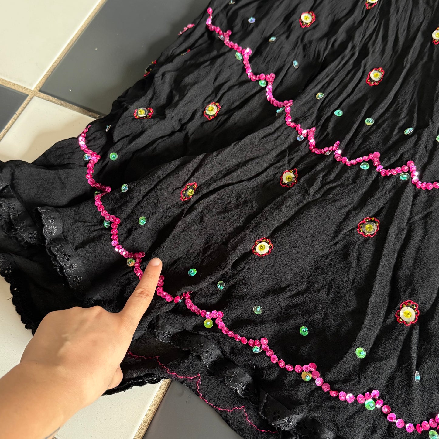 Insane fairy flower beaded maxi