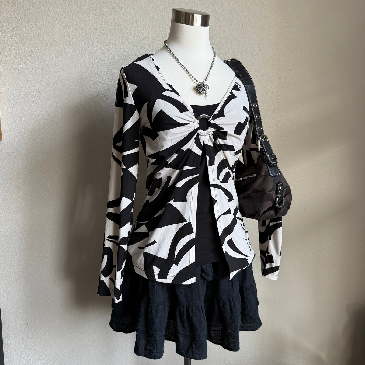 Suzanne’s patterned long sleeve top