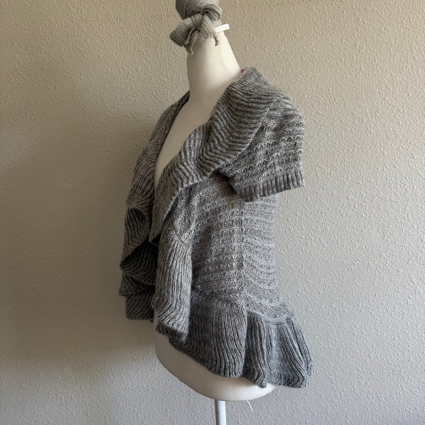 Grey Fairy ruffle cardigan