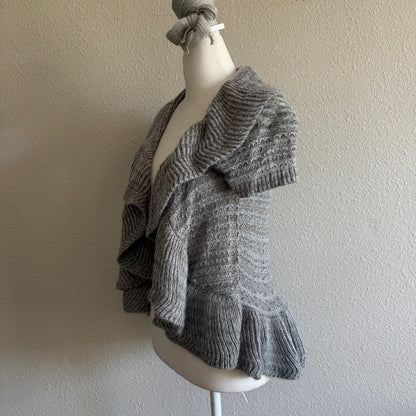 Grey Fairy ruffle cardigan