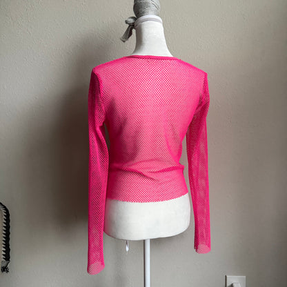 Fishnet pink top