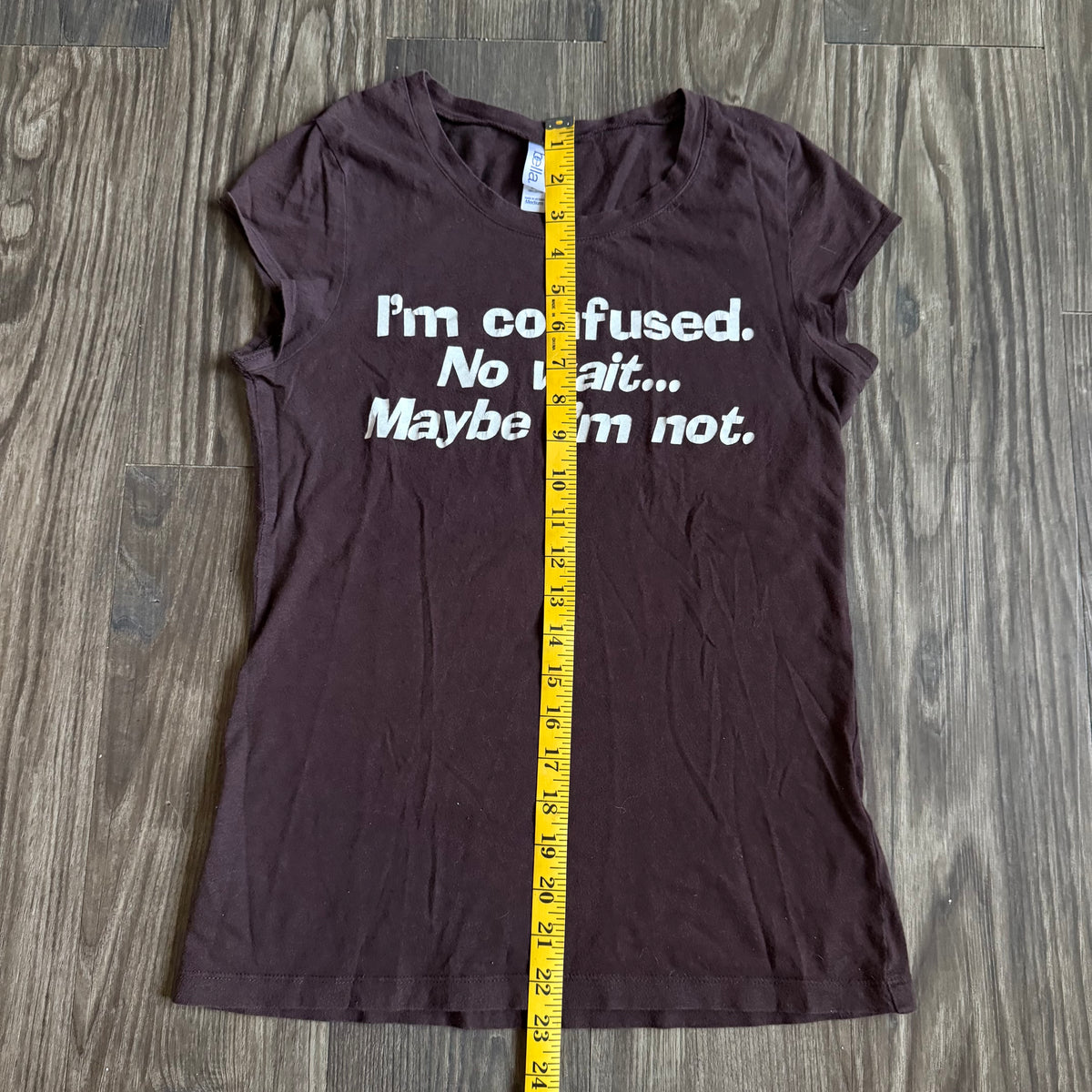 Confused fitted slogan tee