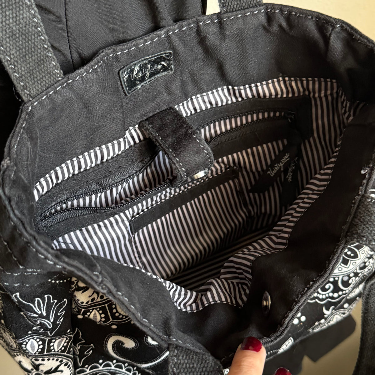Zoe’s whimsical swirl bag