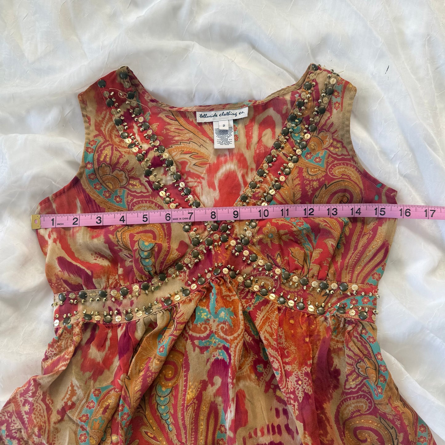 Summer sequin tank top