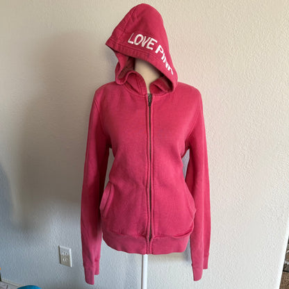 Pink zip up hoodie