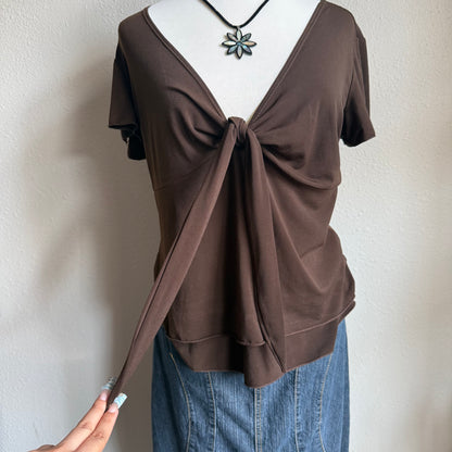 Y2K Susan’s brown basic top