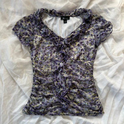 Fairy flower ruffle blouse