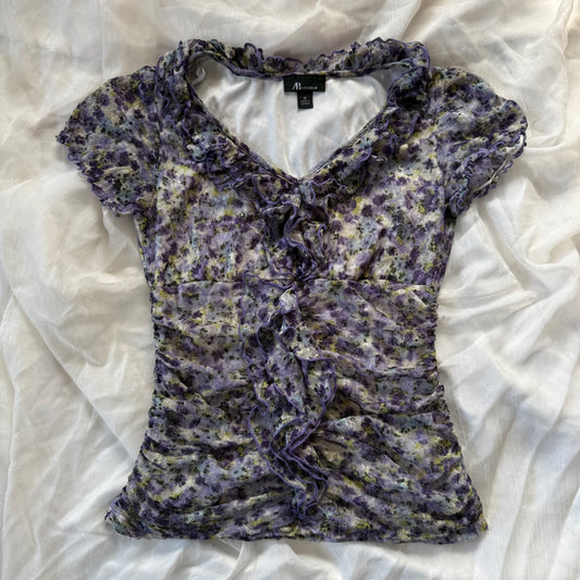Fairy flower ruffle blouse