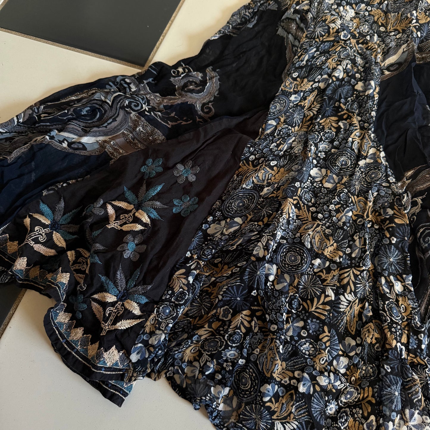 Whimsy navy paisley maxi