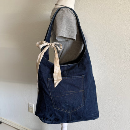 Jean shoulder tote bag