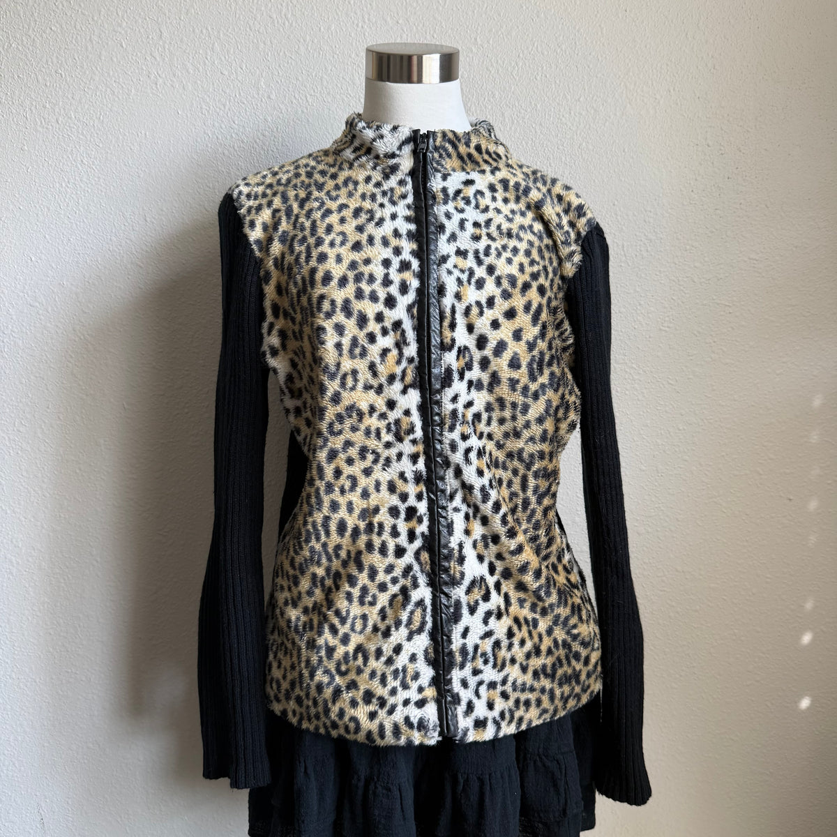 Cheetah zip up jacket
