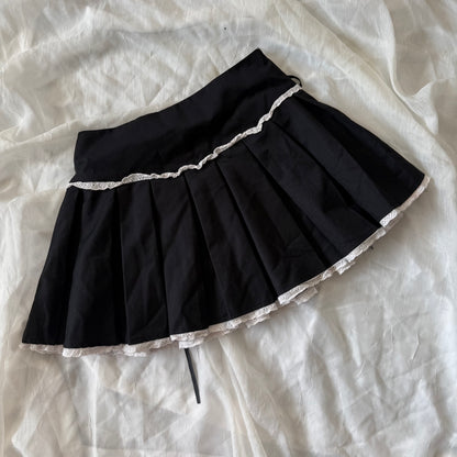 Pleated babydoll skirt