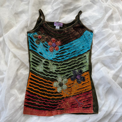 Flower boho cami top