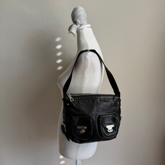 Marc Jacobs black leather shoulder bag
