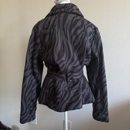 Zebra pea coat