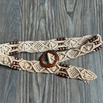 2000s crochet beaded belt