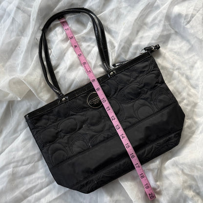 Coach quilted nylon shoulder bag