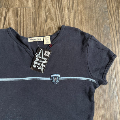Aeropostale navy striped top