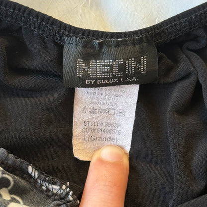 Black chain halter top