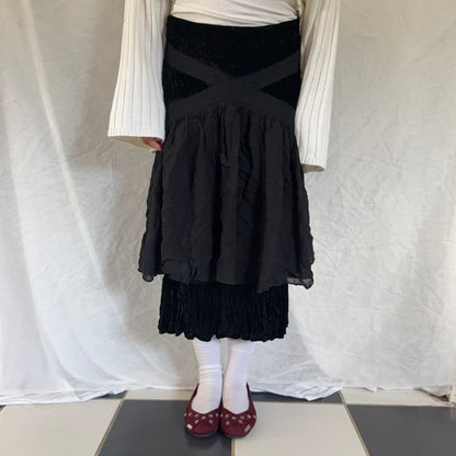 Whimsigoth black velvet maxi