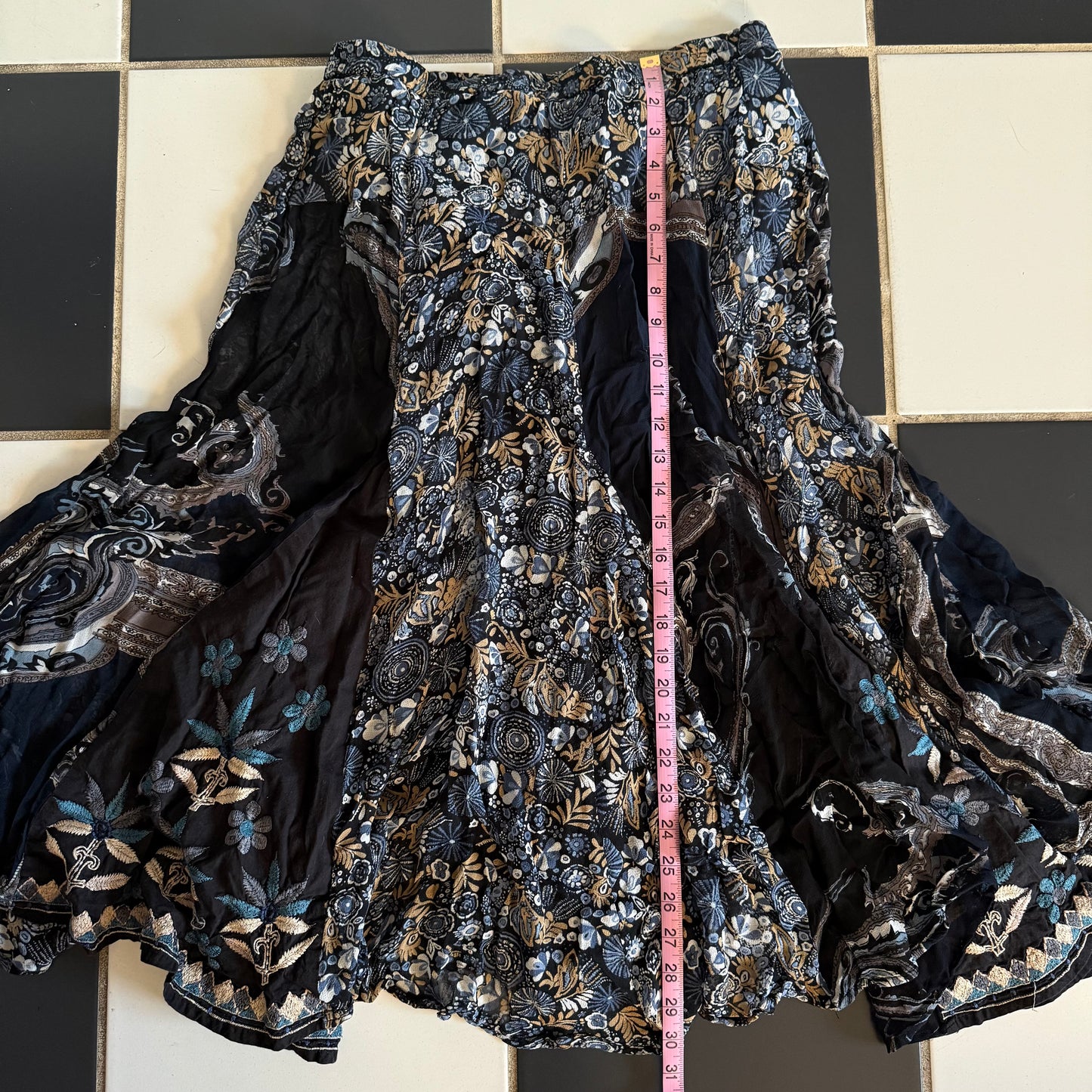 Whimsy navy paisley maxi