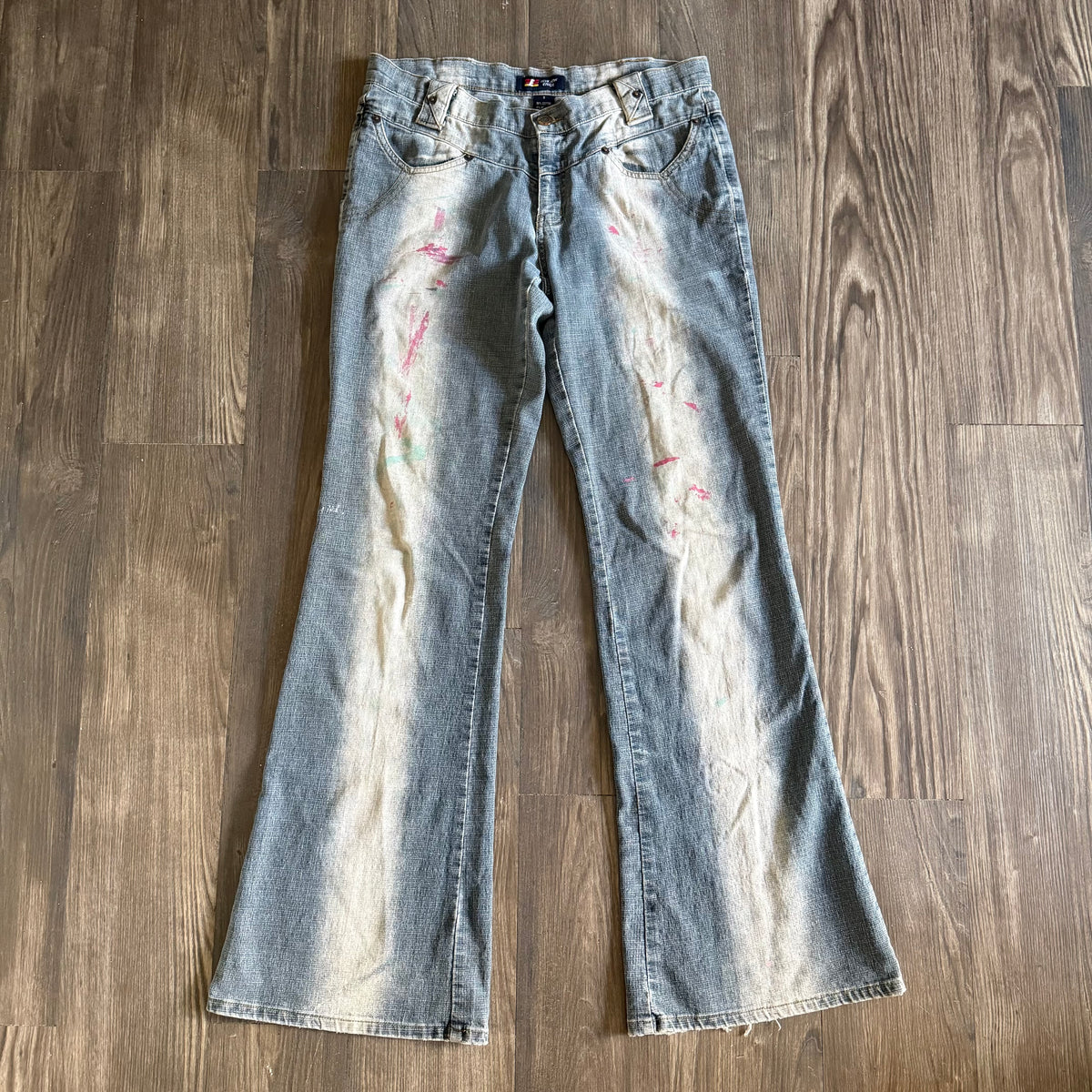 Erica’s faded mid rise jeans