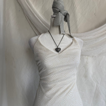 2000s white glitter fairy dress