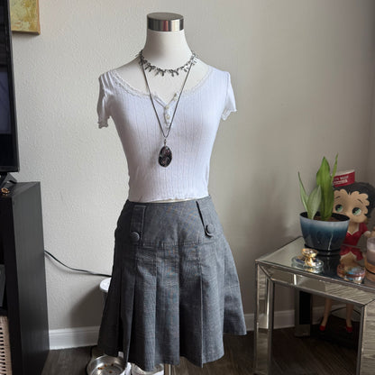 Office siren plaid skirt