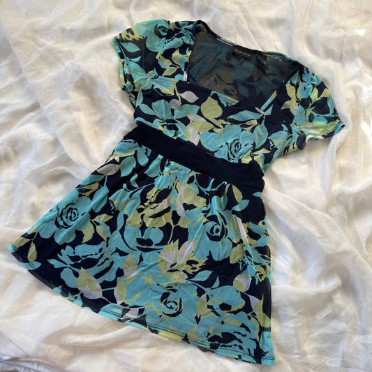 NYC boho flower babydoll top