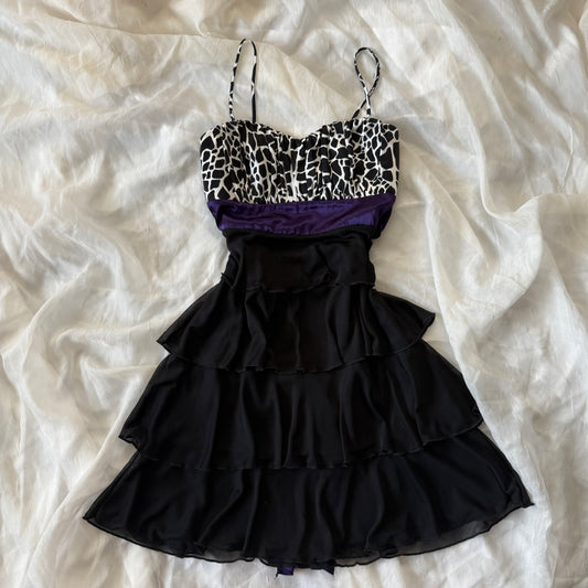 mcbling zebra ruffle dress