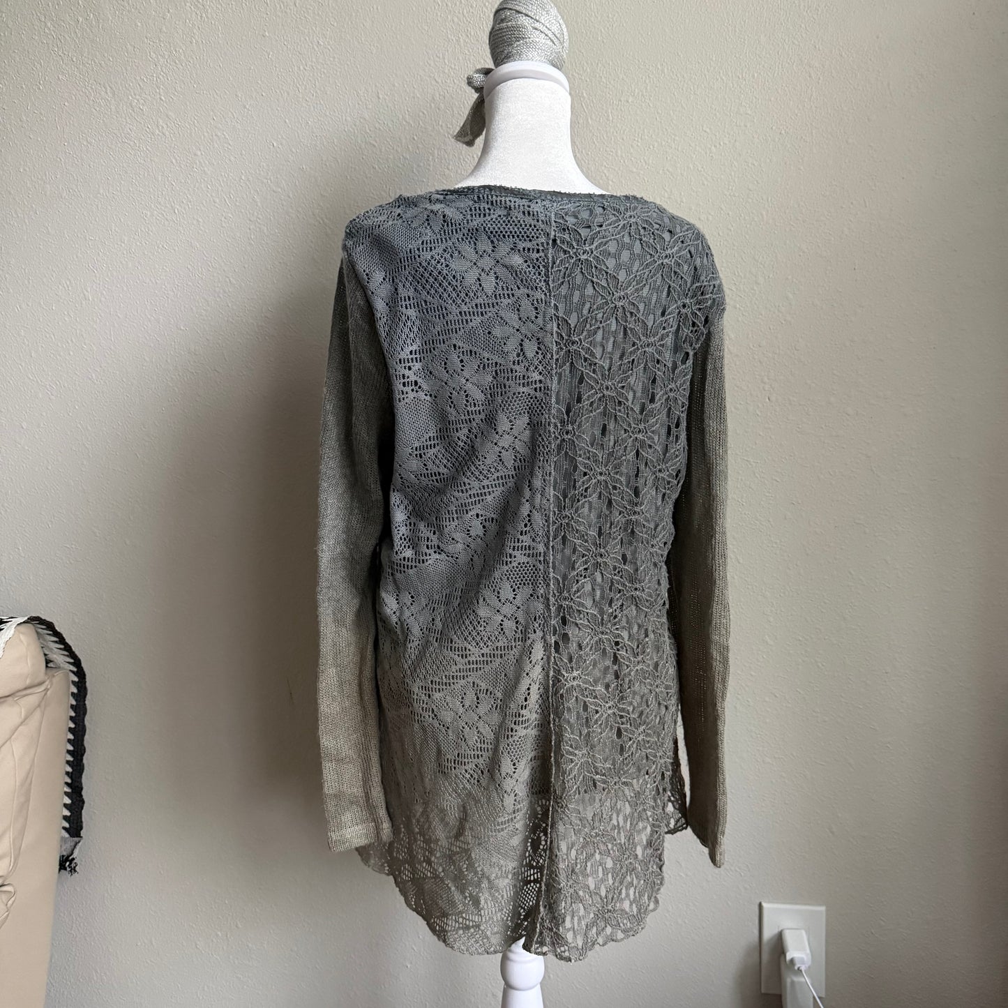 Gray fairy grunge sweater top