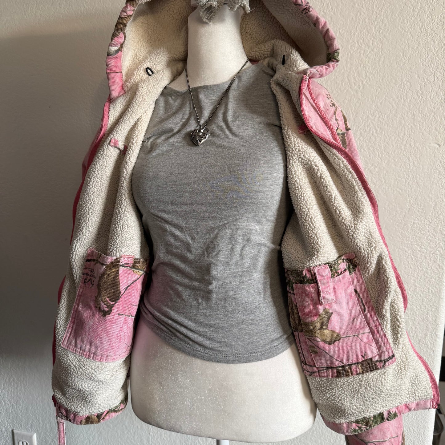 Pink camo workwear jacket