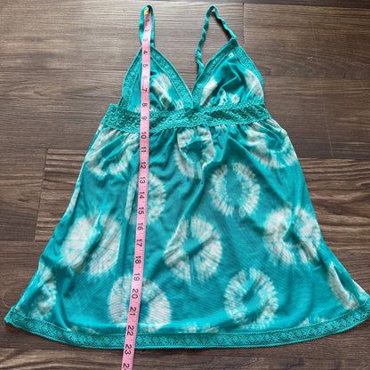 Boho turquoise lace cami top